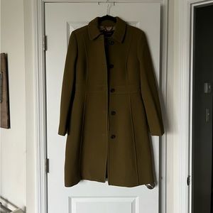 J. Crew Double Cloth Lady Day Coat Olive Green